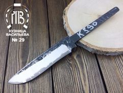 Клинок ручной ковки № 29 из ламинированной дамаской стали для изготовления ножа