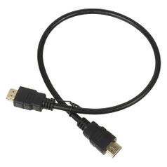 Кабель аудио-видео LAZSO WH-111, HDMI (m) - HDMI (m) , ver 2.0, 0.5м, GOLD черный [wh-111(0,5m)] (1047377)