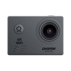 Экшн-камера Digma DiCam 300 4K, WiFi, серый [dc300] (1143221)