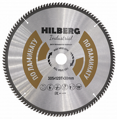 Диск пильный по ламинату 305 мм Hilberg серия Industrial Ламинат, посадочное 30 мм. HL305