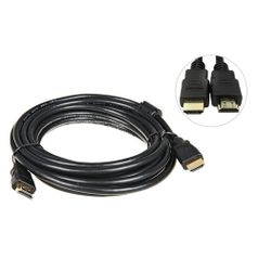 Кабель соединительный аудио-видео Premier, HDMI (m) - HDMI (m) , ver 1.4, 5м, GOLD ф/фильтр, черный [5-813] (1497433)