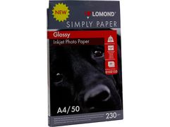 Фотобумага Lomond Simply A4 230g/m2 глянцевая 50 листов 0102155 (796146)