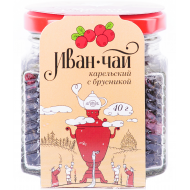 Напиток чайный "Иван-чай Карельский" с ягодами брусники 40 г ст/б, (219)