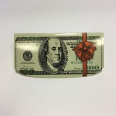 Конверт для денег "100$" лакированный 16*8 см (201943) (271)