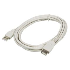 Кабель-удлинитель USB2.0 NINGBO USB A(m) - USB A(f), 3м, серый (841879)