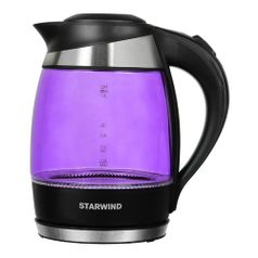 Чайник электрический STARWIND SKG2217, 2200Вт, фиолетовый и черный (935479)