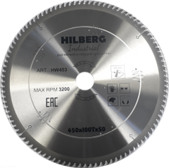 Диск пильный по дереву 450 мм серия Hilberg Industrial 450*100Т*50 мм HW453 (2164153206)