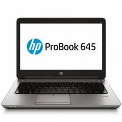 Ноутбук HP ProBook 645 G1 14"(1366x768 (матовый))/AMD A10 5750M(2.5Ghz)/8192Mb/128SSDGb/DVDrw/Int:AMD Radeon HD8650M/Cam/BT/WiFi/55WHr/war 1y/2kg/silver/black/W7Pro + W8Pro key (6908)