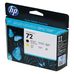 Печатающая головка HP 72 C9384A черный матовый/желтый для HP DJ T1100/T610/T1120/T1200/T1118 (90584)