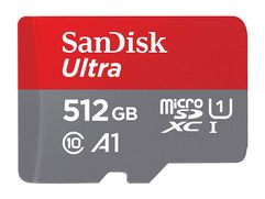Карта памяти 512Gb - SanDisk Ultra MicroSDXC Class 10 UHS-I A1 SDSQUA4-512G-GN6MA с переходником под SD (814883)
