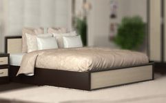 Кровать полутораспальная Фиеста -2 с накладками МДФ 120х200 с матрасом (9345)