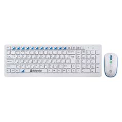 Комплект (клавиатура+мышь) Defender Skyline 895, USB, беспроводной, белый [45895] (1133553)
