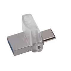 Флешка USB Kingston DataTraveler microDuo 32ГБ, USB3.0, серебристый [dtduo3c/32gb] (461200)