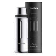 Термос BOBBER Flask-470, 0.47л, серебристый/ черный (1406034)