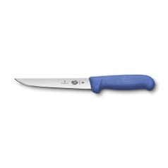 Нож кухонный Victorinox Fibrox (5.6002.15) стальной обвалочный лезв.150мм прямая заточка синий (1415887)
