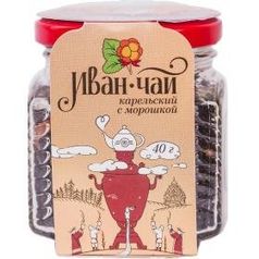 Напиток чайный "Иван-чай Карельский" с ягодами и чашелистиками морошки 40 г ст/б, (222)