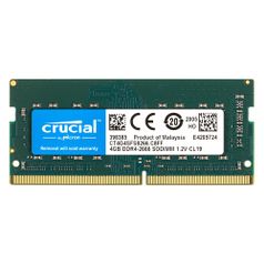 Модуль памяти Crucial CT4G4SFS8266 DDR4 - 4ГБ 2666, SO-DIMM, Ret (1207496)