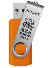 USB Flash Drive 64Gb - Fumiko Tokyo USB 2.0 Orange FU64TOORANGE-01 / FTO-35 (862026)