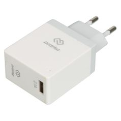 Сетевое зарядное устройство Digma DGWC-1U-2.1A-WG, USB, 2.1A, белый (1079224)