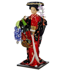 Фигурка декоративная "Японка с цветами" 15*15*39см. (3вида) (31304)