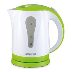 Чайник электрический StarWind SKP2215, 2200Вт, белый и зеленый (375557)