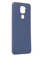 Чехол с микрофиброй DF для Xiaomi Redmi Note 9 Silicone Blue xiOriginal-11 (742712)