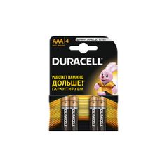 AAA Батарейка Duracell Basic CN LR03-4BL MN2400, 4 шт. (1064271)