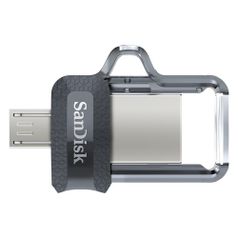 Флешка microUSB Sandisk Ultra Dual 64ГБ, USB3.0, черный [sddd3-064g-g46] (458485)