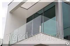 Ограждение балкона из стекла на министойках без поручня (356921566)