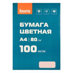 Бумага Buro BURO-100Р A4/80г/м2/100л./розовый пастель общего назначения(офисная) (413213)