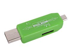 Карт-ридер Liberty Project USB/Micro USB OTG - Micro SD/USB Green R0007633 (490161)