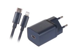 Зарядное устройство Baseus Super Si Quick Charger 1C 20W EU Sets + кабель Type-C - Lightning Blue TZCCSUP-B03 (857635)