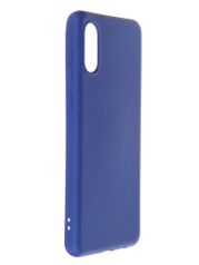 Чехол DF для Samsung Galaxy A02 с микрофиброй Silicone Blue sOriginal-27 (823253)