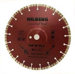 Диск алмазный отрезной 300 посадочное 25.4/12 мм Hilberg серия Industrial Hard HI807 (1884285006)