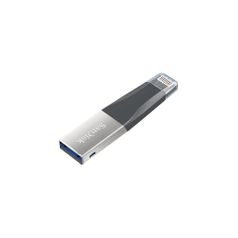 Флешка USB SANDISK iXpand Mini 64Гб, USB3.0, черный и серебристый [sdix40n-064g-gn6nn] (1022430)