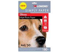 Фотобумага Lomond Simply Papers A4 180g/m2 Глянцевая 50 листов Lom_IJ_0102169 (717440)