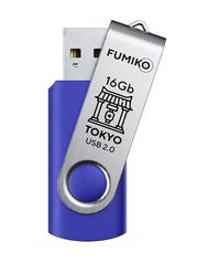 USB Flash Drive 16Gb - Fumiko Tokyo USB 2.0 Blue FU16TOBLUE-01 / FTO-08 (862011)