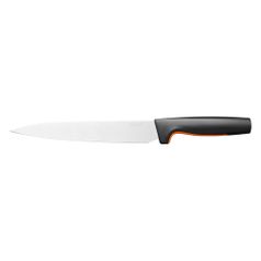 Нож кухонный Fiskars Functional Form 1057539 стальной для мяса лезв.210мм прямая заточка черный/оран (1522014)