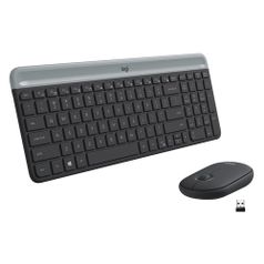 Комплект (клавиатура+мышь) Logitech MK470 GRAPHITE, USB, беспроводной, черный [920-009206] (1217125)