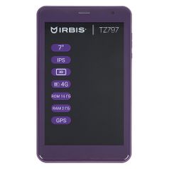 Планшет IRBIS TZ797, 2GB, 16GB, 3G, 4G, Android 8.1 фиолетовый (1156203)