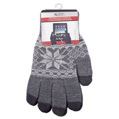 Теплые перчатки для сенсорных дисплеев Liberty Project Снежинка M Grey 0L-00000029 (500762)