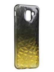 Чехол Krutoff для Samsung Galaxy J6 2018 SM-J600 Crystal Silicone Yellow-Black 12246 (730776)