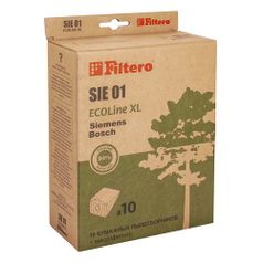 Пылесборники Filtero SIE 01 ECOLine XL, бумажные, 10 шт., подходит для BOSCH, CONTI, KARCHER, SHIVAKI, SIEMENS, UFESA (1168933)