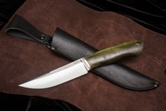 Нож из стали Х12МФ «Русский», рукоять: Притин дюраль, стабилизированная карельская береза (9137)