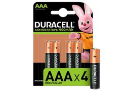 Аккумулятор AAA - Duracell 900mAh 4BL (4 штуки) (831048)