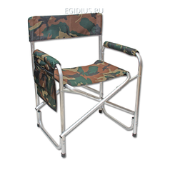 Кресло складное (алюминий), с карманом на подлокотнике (24716)