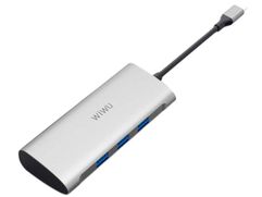 Хаб USB Wiwu Alpha 731HP Type-C - 3xUSB 3.0 / Type C / HDMI Grey 6973218930206 (864760)