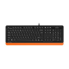 Клавиатура A4TECH Fstyler FK10, USB, черный оранжевый [fk10 orange] (1147534)