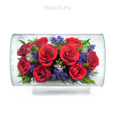 Цветы в стекле: Композиция из роз (арт.TLR1) (51184)