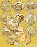 Сакагавея - полный набор 12 монет 1 доллар 2000-2019...